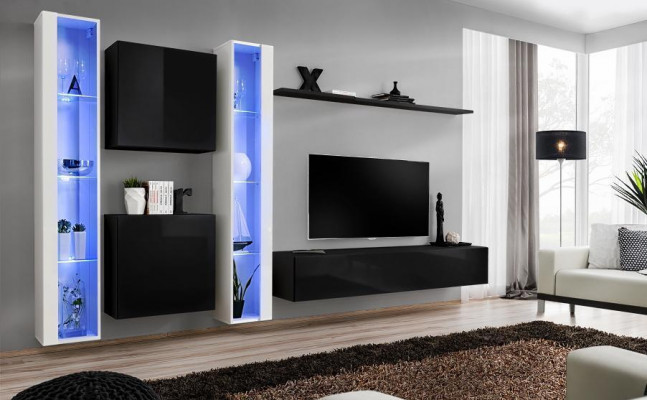 Wunnzëmmermiwwelen Designer Luxus TV Stänner Designer Wand Regal Komplett