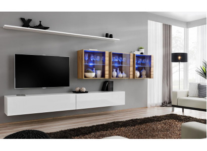 Wand Komplett Miwwelen Wunnwand Modern Wunnzëmmermiwwelen TV-Stänner Design