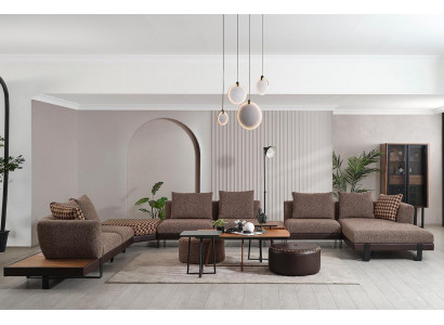 Brong U-Form Textilsofa Designer Ecksofa Grouss Polster Wunnlandschaft