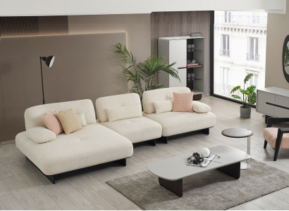 Wunnzëmmer Textil Canapé Luxus L-Form Canapé Eckcanapé Designer Miwwelen