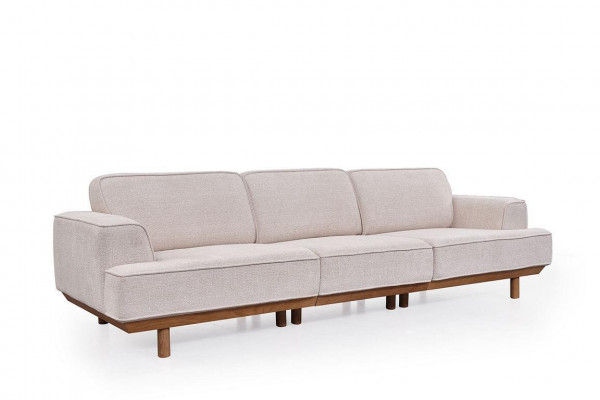 Wäisst Polstersofa Wunnzëmmer 4-Sëtzer Luxus Couch Designer Miwwelen