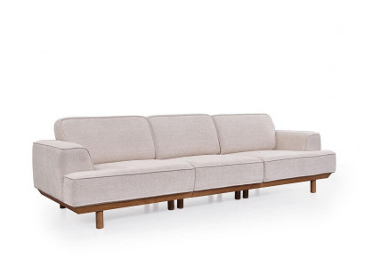 Wäisst Polstersofa Wunnzëmmer 4-Sëtzer Luxus Couch Designer Miwwelen