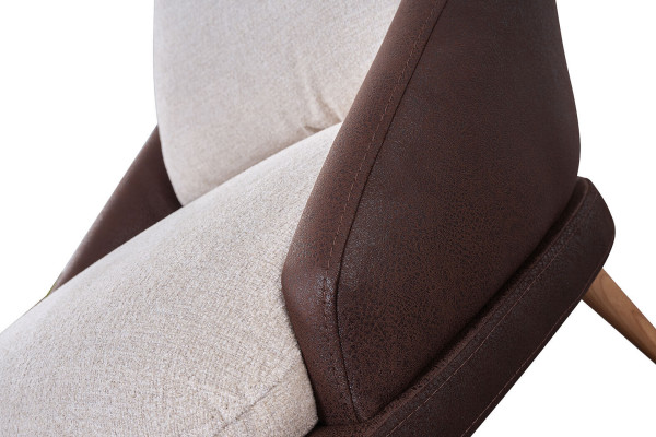Braun-Wäiss Sofagarnitur Wunnzëmmer Drësëtzer Luxus Fauteuil 2-delig Set