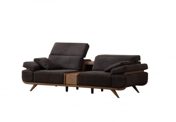 Zwee Faarweg Wunnzëmmer Sofagarnitur Modern 3+2 Sëtz Luxus Fotell