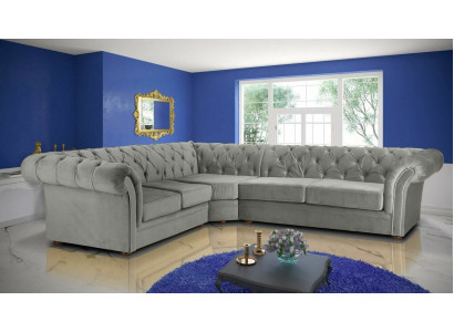 245 x 308 cm Canapé Polster Chesterfield Sofa Moos séier iberrascht Moossaarbescht Couchen Sofasen Garnitur