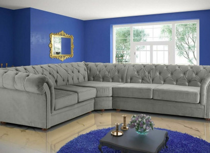 245 x 308 cm Canapé Polster Chesterfield Sofa Moos séier iberrascht Moossaarbescht Couchen Sofasen Garnitur