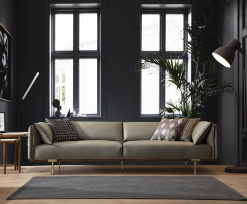 Designer Wunnzëmmer Garnitur Luxus Lieder Canapéen Textil Sëtz 3-deeglech