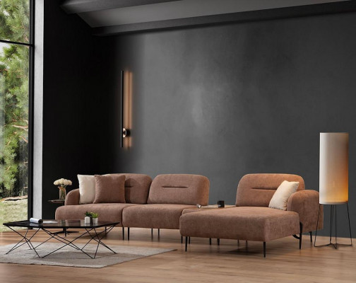 Brongen Wunnzëmmer Ecksofa Designer Polster Wunnlandschaft L-Form Canapé
