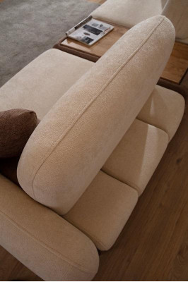 Wäiss Wunnzëmmer Designer Garnitur 3-Sëtzer gepolsterten Fautteuil 2-Deeler Set Neit