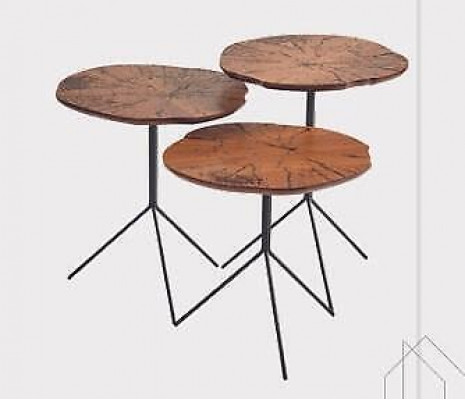 Canapé-Dësch 3x Design Wunnzëmmertisch Modern Miwwelen Luxus Dëscher 3tlg Set