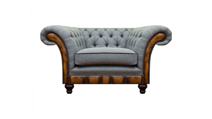 Greyeenzege Chesterfield Fauteuil Designer Cocktail 1-Sëtzer