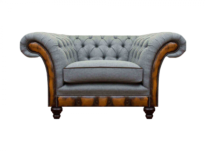 Greyeenzege Chesterfield Fauteuil Designer Cocktail 1-Sëtzer