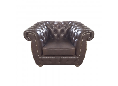 Luxus Design Fotell Brong Gepolstert Miwwel Sëtz Miwwel Gepolstert Miwwel Chesterfield