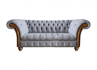 Luxus Modern Dräisëtzer Sofa Canapé Wunnzëmmer Chesterfield Textil Miwwelen