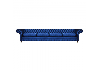 Luxus Modern Sëtzmiwwel Sofa Véiersëtzer Canapé Blo Chesterfield Wunnzëmmer