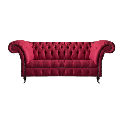 Luxus rosa Wunnzëmmersofa dräisitzege Sofa Canapé Stoff Gepolstersmiwwel
