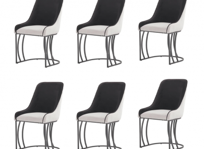 Modernen Iessdësch 6x Still Designer Luxus Iesszëmmer Miwwelen