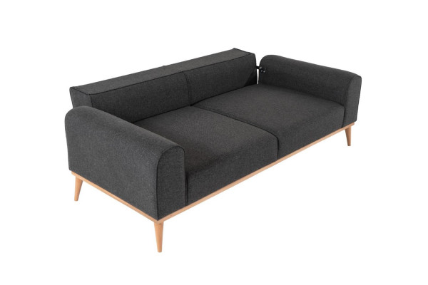 Modernt Grousse 3-Sëtz Luxus Stoffsofaa Wunnzëmmer Couch Sëtzmiwwel