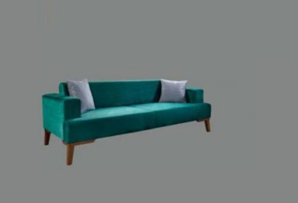 Elegant türkis Sofa dräisëtzeger Couch Stuff Sëtzmiwwelen Samt