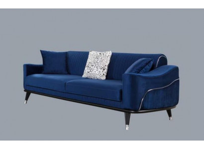 Bloen Design Canapé Dräisëtzer Luxus Sofa Samt Miwwelen Stoff Textil