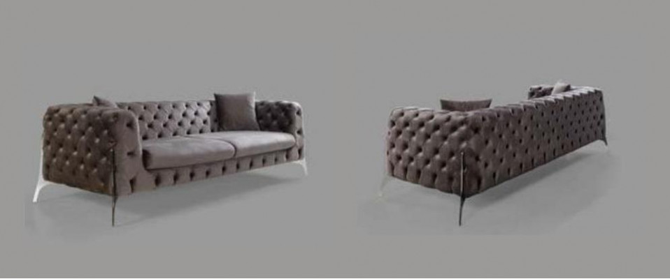Chesterfield gro Sofa 3-Sëtzer Wunnzëmmer Sofas Textil Polsterung