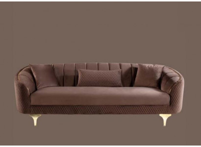 Wunnzëmmer Sofa 3 Sëtz Couchen Sofas Gepolstert Couch Stoff Miwwelen Ariichtung