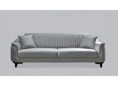 Groue Canapé Wunnzëmmer Dräisëtzer Sëtzpolster Sofa Miwwelen Samt Holz