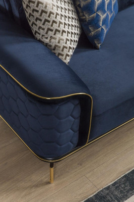 Luxus Ecksofa Kinnekräichblo Samt Couch Eckgarnitur Sofa Couchen Wunnlandschaft Nei