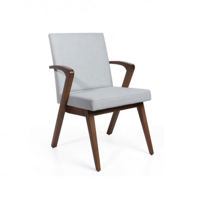 Iesszëmmer Still Holz Luxus Fauteuil Still Wäiss Lehnstull Wunnzëmmer Miwwelen Nei