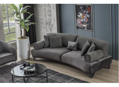 Luxus Canapé Drësëtzeger 3 Sëtz Sofas Wunnzëmmer Gebéit Canapé Stoff Design Neien