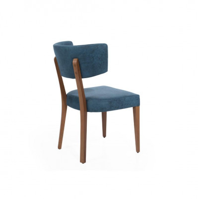 Stull Miwwel Design Polsterstull Léinstull Iesszëmmerstull Klassesch Holz Fotel