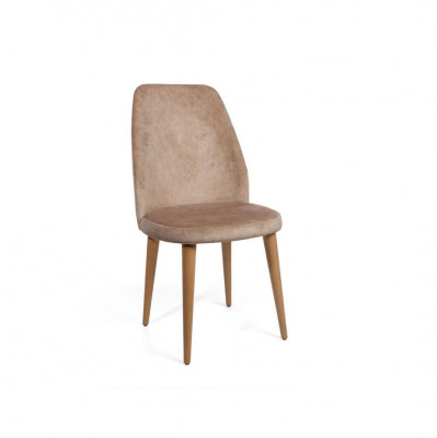 Still 1 Sëtz Fotel Luxus Miwweldesign Sëtz Still Iesszëmmerstull Lehne Stoff