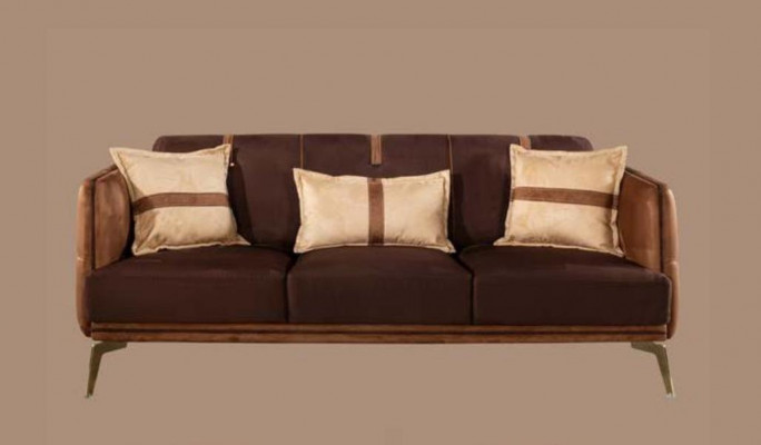 Sofa Garnitur 3+3+1 Sëtzer Fauteuil Chesterfield Dräisëtzer