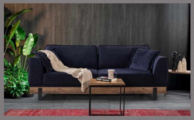 Sofa Garnitur 331 Sëtz Sofaen Canapé Polster Holz Sëtzcanapé Textil