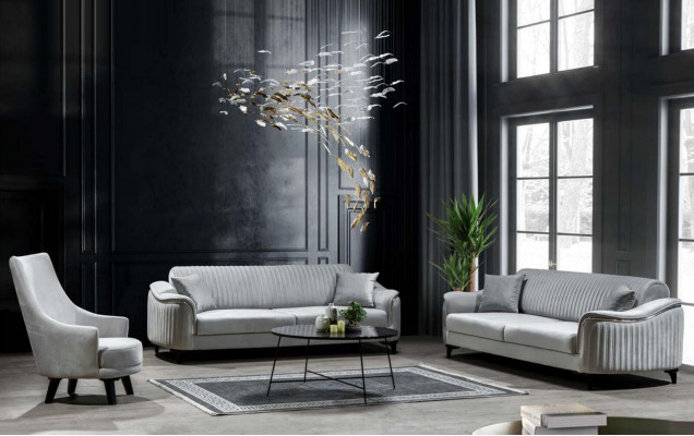 Sofagarnitur Sofa Luxus Garniur Sofas Fauteuil 331 Sëtzer Modern 3tlg