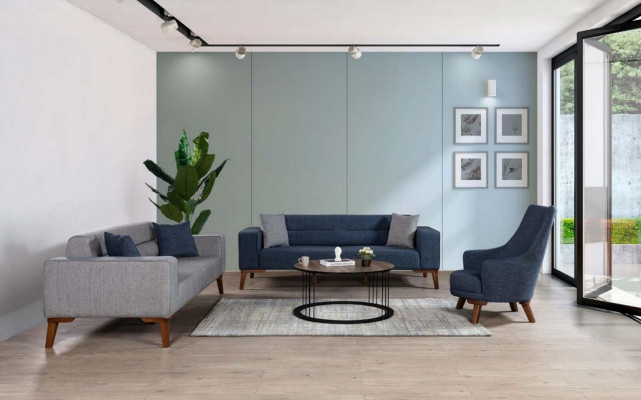 Luxus Polster Textil Lehnstuhl Einsitzer Fauteuil Polstermébel blo.