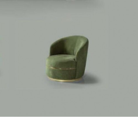 Moderner ronnege Fauteuil Eenzesëtzer Polster Designer Textil Stoff.