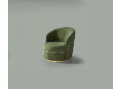 Moderner ronnege Fauteuil Eenzesëtzer Polster Designer Textil Stoff.