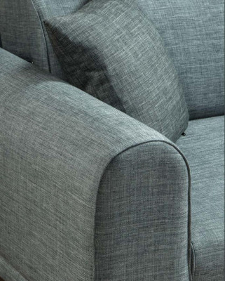 Luxuriéis Modern Sofa 3-Sëtzer Design Sofa Dräisëtzer Polster Holz