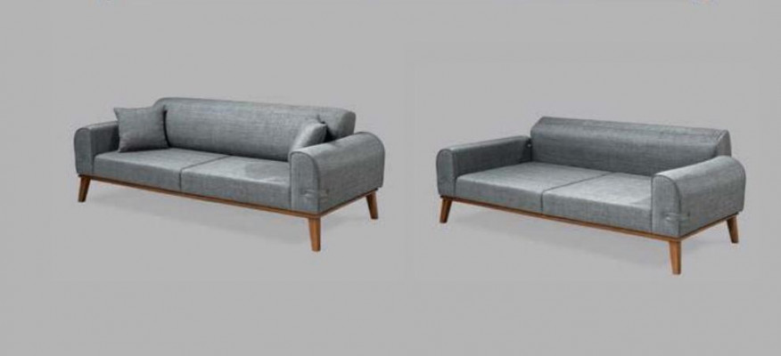 Modern Drësëtz Sofa Design Canapé Sëtzpolster Textil Miwwelen
