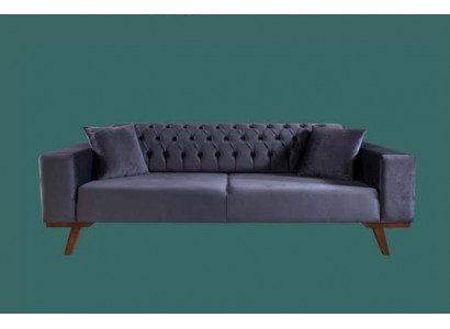 Design Sofa Dräisëtzer Modern Couch gro Möbel Polster Holz