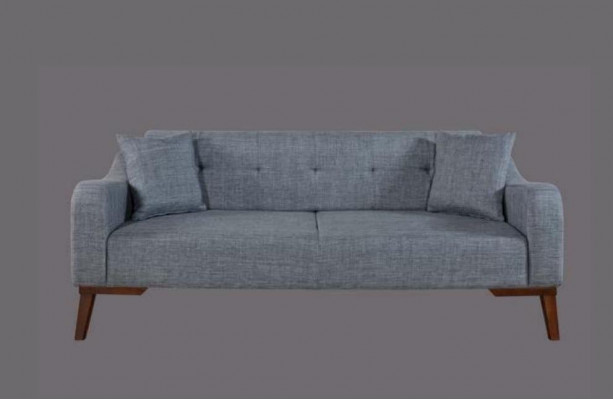 Design Sofa Dräisëtzer Couch 3 Sëtzer Polster Garnitur Sofaen Miwwelen