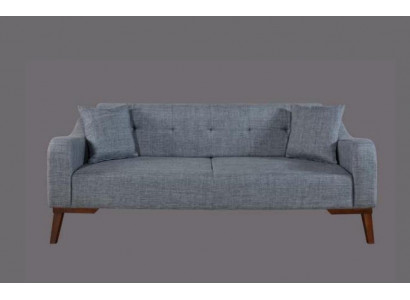 Design Sofa Dräisëtzer Couch 3 Sëtzer Polster Garnitur Sofaen Miwwelen