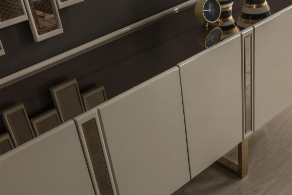 Set Iesszëmmer Iessdësch Stull Sideboard Dësch Dëscher Still Modern Set 6tlg