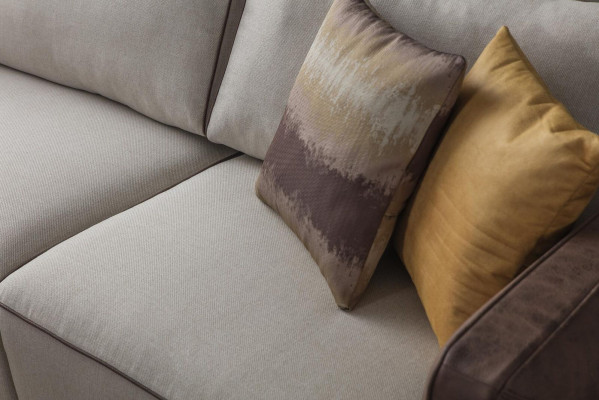 Duebelen Sofa Luxus 2 Sëtzer Sofas Sëtz Wunnzëmmer Modern Polyester Stoff Nei