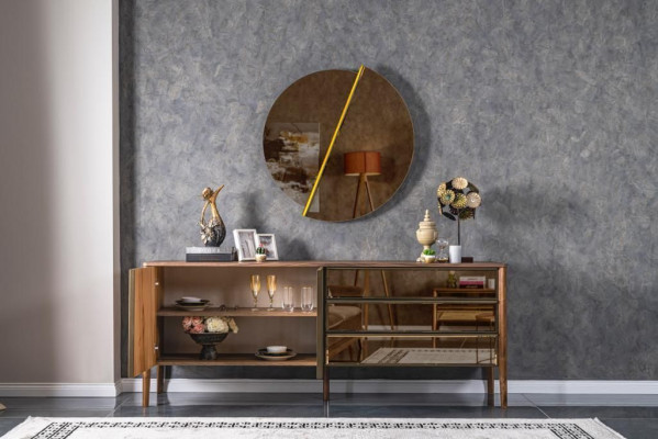 Sideboard Spigel Kommode Schaf Designer Luxus Schief Schiefen Modern 2tlg