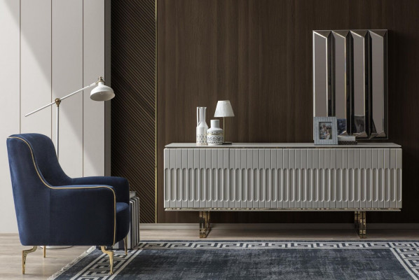 Garnitur Säitenschaaf Spigel Kommode Schaf Designer Luxus Schief Kommodë Set