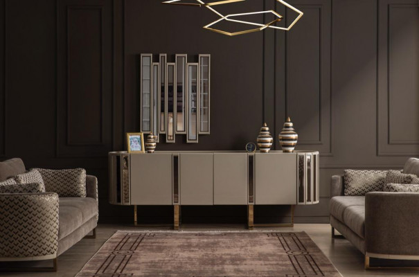 Säitendësch Spigel Kommod Schaf Kommoden Designer Luxus Schief Holz Modern