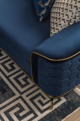 Dreifachsëtzer Canapé 3 Sëtz Luxus Canapéë Wunnzëmmer Modern Stoff Design Textil Stoff