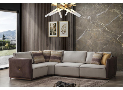 Ecksofa Canapéen L-Form Canapé Eck Wunnzëmmer Design Eckgarnitur Luxus Canapé Miwwelen